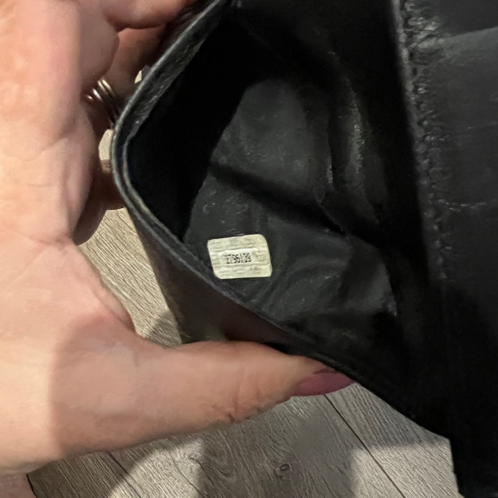 CHANEL Textured Black Leather Card Holder - Picture 10 of 10